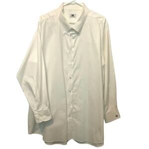 Oxxford Clothes White Dress Shirt Tailor Made Mens XXL
